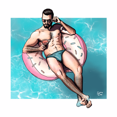 Cocktails and donuts